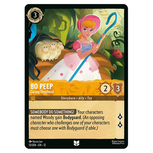 Bo Peep - Caring Shepherd 13/204 card from the Lorcana set Wilds Unknown
