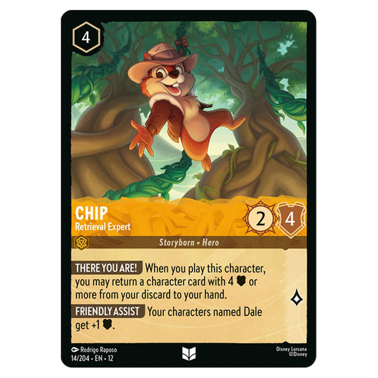 Chip - Retrieval Expert 14/204 card from the Lorcana set Wilds Unknown