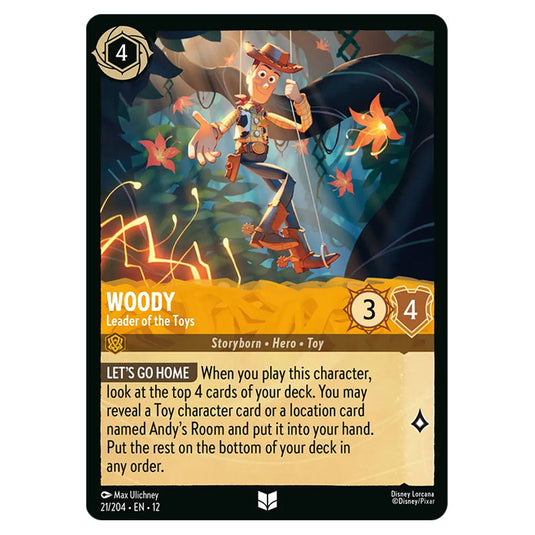 lorcana the first chapter card list Lorcana - Wilds Unknown - Woody - Leader of the Toys (Uncommon)