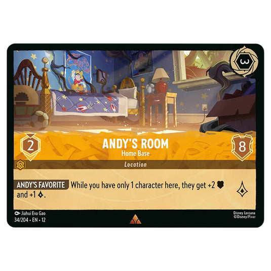 Andy's Room - Home Base 34/204 card from the Lorcana set Wilds Unknown
