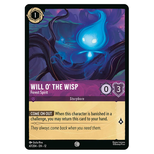 Will O' the Wisp - Forest Spirit 47/204 card from the Lorcana set Wilds Unknown