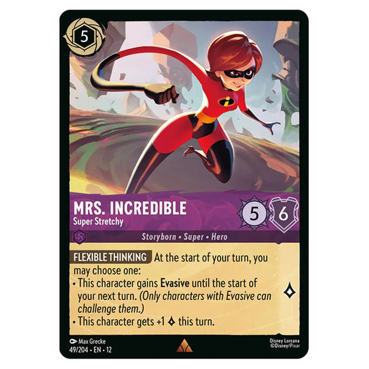 Mrs. Incredible - Super Stretchy 49/204 card from the Lorcana set Wilds Unknown