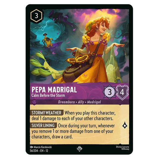 Pepa Madrigal - Calm Before the Storm 56/204 card from the Lorcana set Wilds Unknown