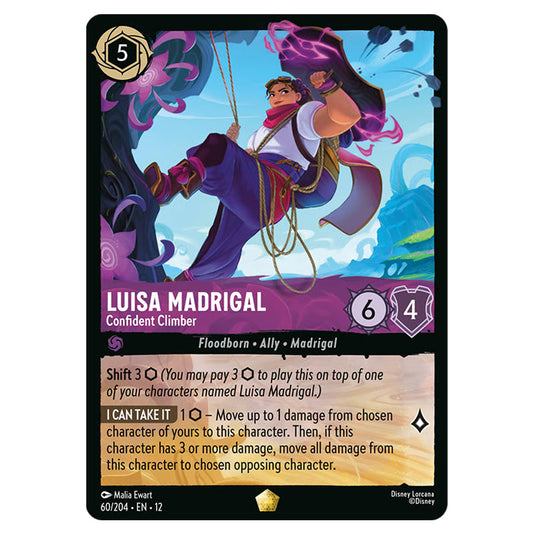 Luisa Madrigal - Confident Climber 60/204 card from the Lorcana set Wilds Unknown