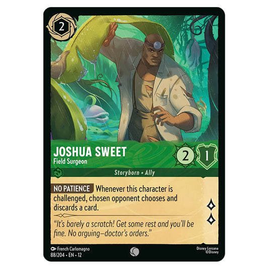Joshua Sweet - Field Surgeon 88/204 card from the Lorcana set Wilds Unknown