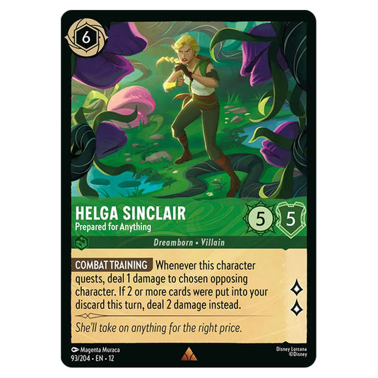 Helga Sinclair - Prepared for Anything 93/204 card from the Lorcana set Wilds Unknown