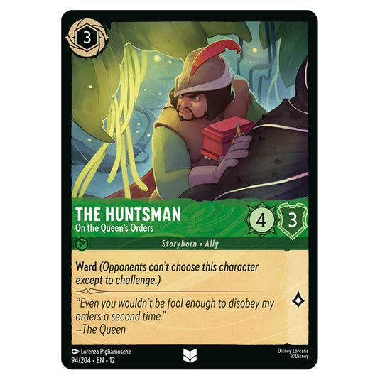 The Huntsman - On the Queen's Orders 94/204 card from the Lorcana set Wilds Unknown