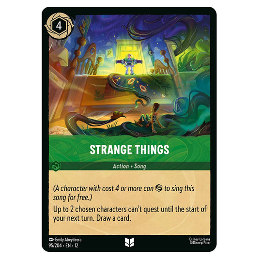 Strange Things 95/204 card from the Lorcana set Wilds Unknown