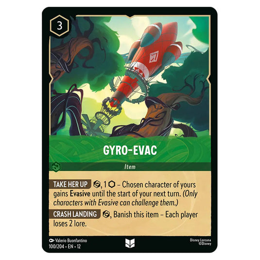 Gyro‐Evac 100/204 card from the Lorcana set Wilds Unknown