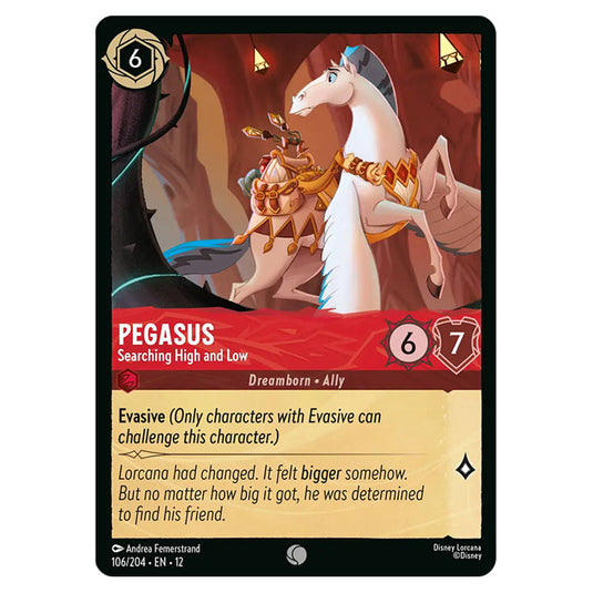 Pegasus - Searching High and Low 106/204 card from the Lorcana set Wilds Unknown