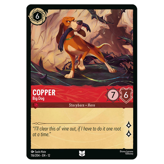 Copper - Big Dog 116/204 card from the Lorcana set Wilds Unknown