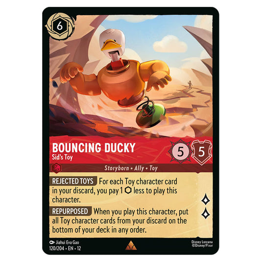 Bouncing Ducky - Sid's Toy 120/204 card from the Lorcana set Wilds Unknown