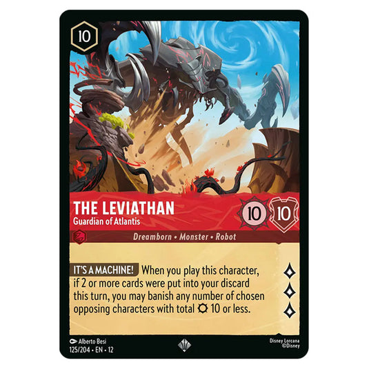 The Leviathan - Guardian of Atlantis 125/204 card from the Lorcana set Wilds Unknown