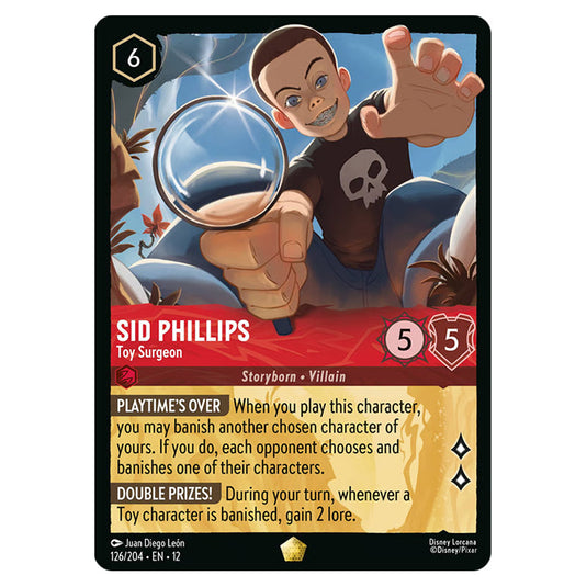 Sid Phillips - Toy Surgeon 126/204 card from the Lorcana set Wilds Unknown