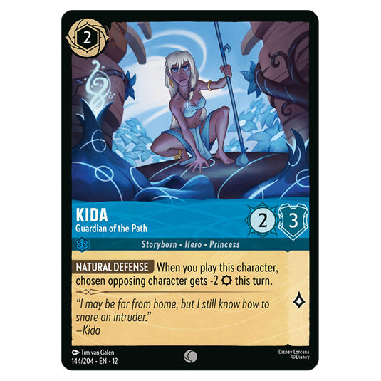 Kida - Guardian of the Path 144/204 card from the Lorcana set Wilds Unknown