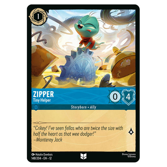 Zipper - Tiny Helper 148/204 card from the Lorcana set Wilds Unknown