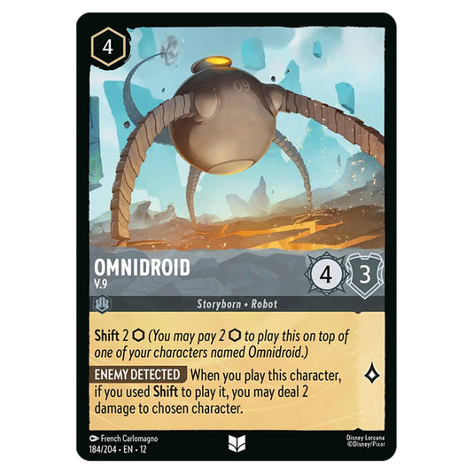 Omnidroid - V.9 184/204 card from the Lorcana set Wilds Unknown