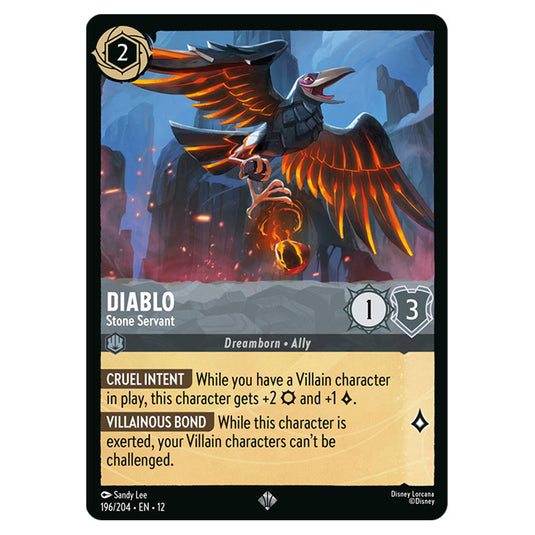 Diablo - Stone Servant 196/204 card from the Lorcana set Wilds Unknown