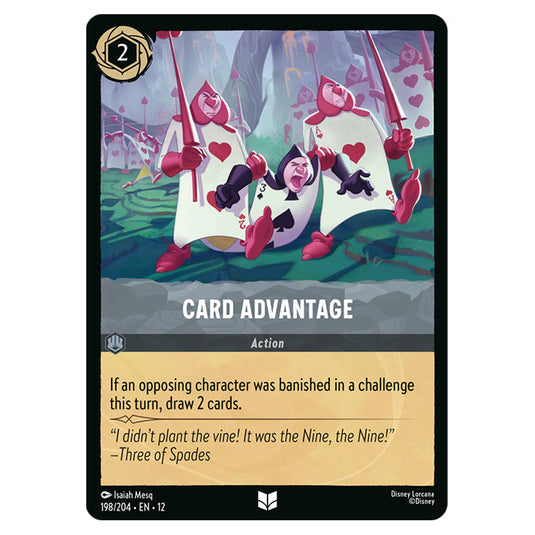 Card Advantage 198/204 card from the Lorcana set Wilds Unknown