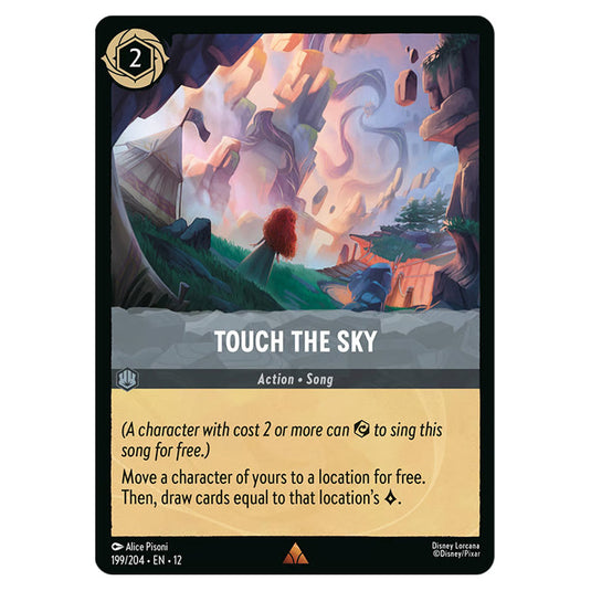 Touch the Sky 199/204 card from the Lorcana set Wilds Unknown