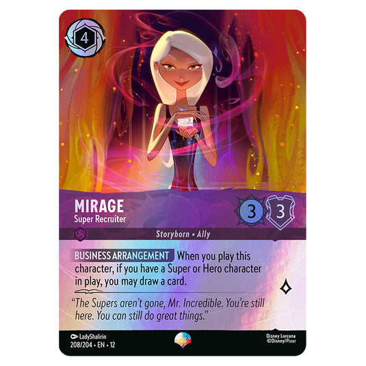 Mirage - Super Recruiter 208/204 card from the Lorcana set Wilds Unknown