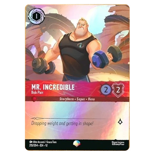 Mr. Incredible - Bob Parr 215/204 card from the Lorcana set Wilds Unknown