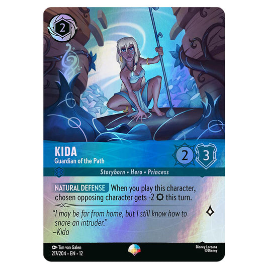 Kida - Guardian of the Path 217/204 card from the Lorcana set Wilds Unknown