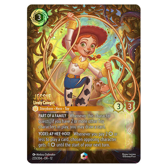 Jessie - Lively Cowgirl 223/204 card from the Lorcana set Wilds Unknown