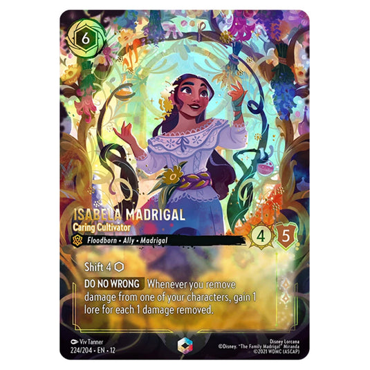 Isabela Madrigal - Caring Cultivator 224/204 card from the Lorcana set Wilds Unknown
