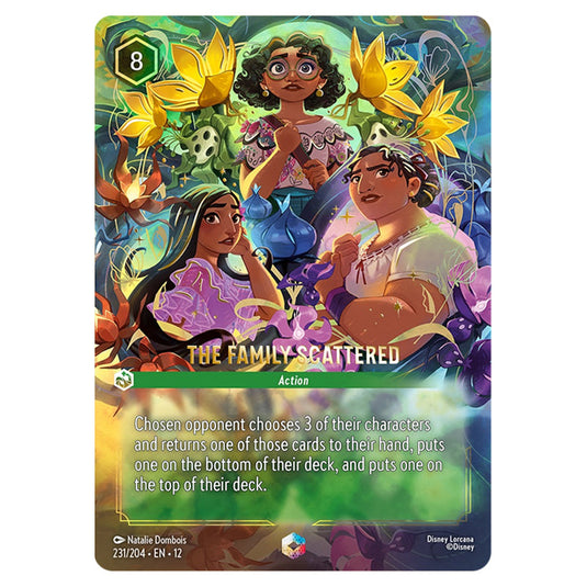 The Family Scattered 231/204 card from the Lorcana set Wilds Unknown