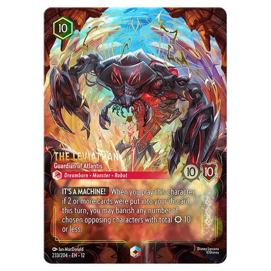 The Leviathan - Guardian of Atlantis 233/204 card from the Lorcana set Wilds Unknown