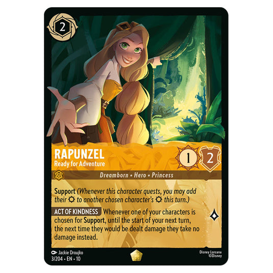 Rapunzel - Ready for Adventure 3/204 card from the Lorcana set Whispers in the Well