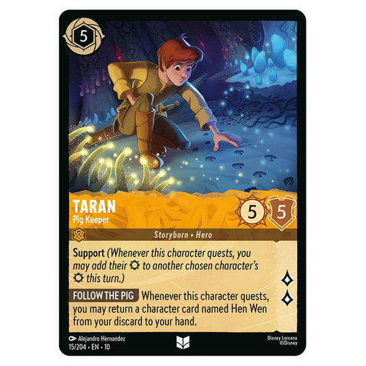 Taran - Pig Keeper 15/204 card from the Lorcana set Whispers in the Well