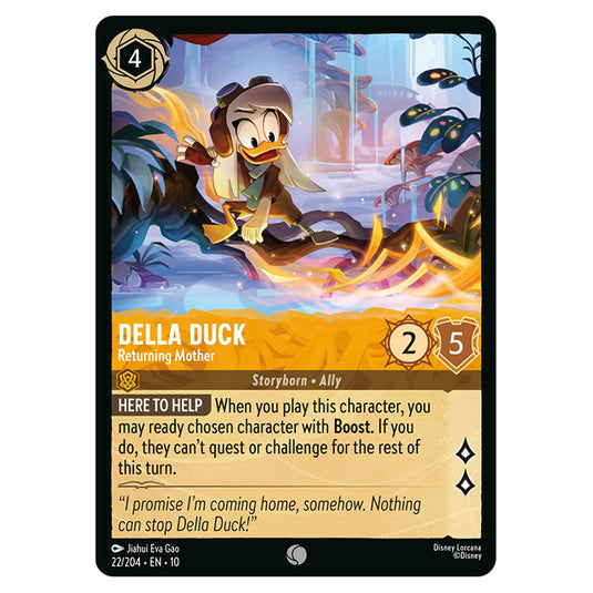 Della Duck - Returning Mother 22/204 card from the Lorcana set Whispers in the Well