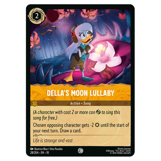 Della's Moon Lullaby 28/204 card from the Lorcana set Whispers in the Well