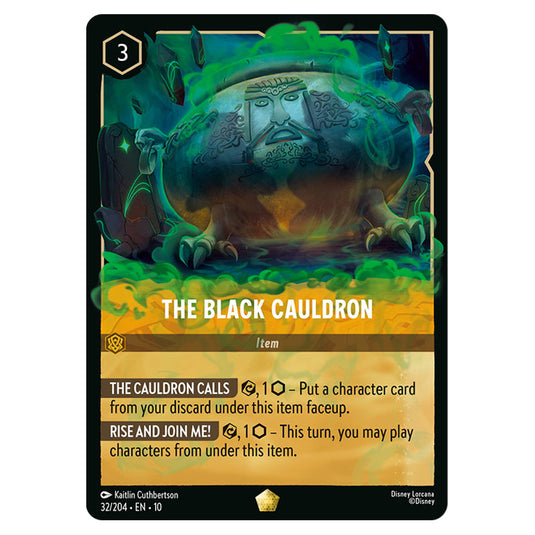 The Black Cauldron 32/204 card from the Lorcana set Whispers in the Well