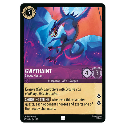 Gwythaint - Savage Hunter 37/204 card from the Lorcana set Whispers in the Well