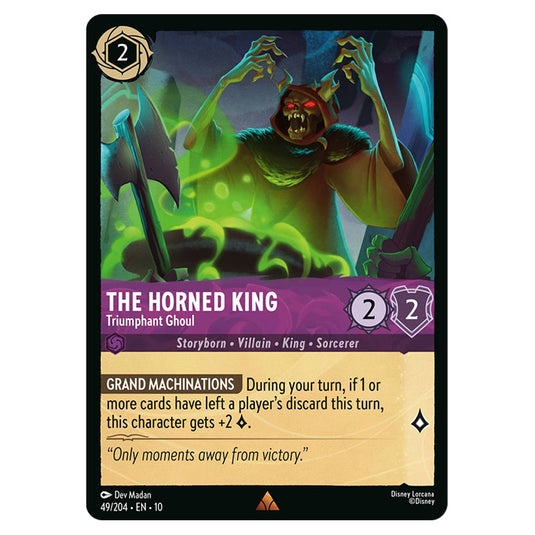 The Horned King - Triumphant Ghoul 49/204 card from the Lorcana set Whispers in the Well