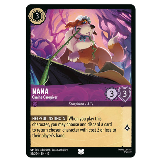 Nana - Canine Caregiver 53/204 card from the Lorcana set Whispers in the Well