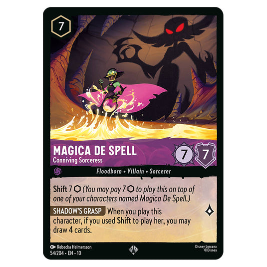 Magica De Spell - Conniving Sorceress 54/204 card from the Lorcana set Whispers in the Well