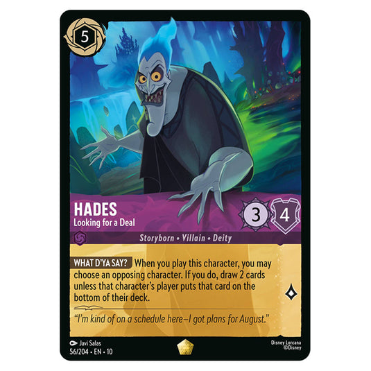 Hades - Looking for a Deal 56/204 card from the Lorcana set Whispers in the Well