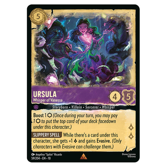 ursula card lorcana Disney Ursula's Return Booster Pack exert chosen character Disney Lorcana - URSULA RULER