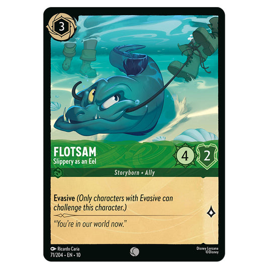 Flotsam - Slippery as an Eel 71/204 card from the Lorcana set Whispers in the Well