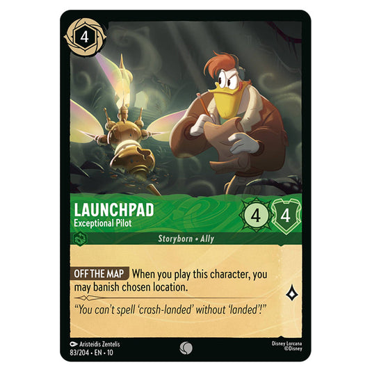 Launchpad - Exceptional Pilot 83/204 card from the Lorcana set Whispers in the Well