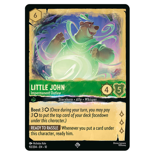 Little John - Impermanent Outlaw 92/204 card from the Lorcana set Whispers in the Well