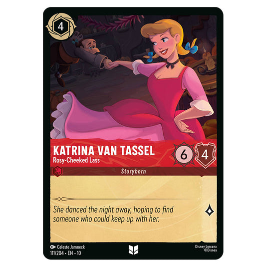 Katrina Van Tassel - Rosy‐Cheeked Lass 111/204 card from the Lorcana set Whispers in the Well