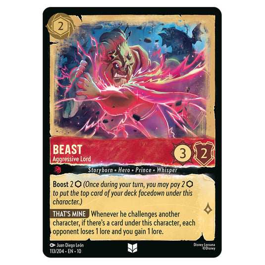 Beast - Aggressive Lord 113/204 card from the Lorcana set Whispers in the Well