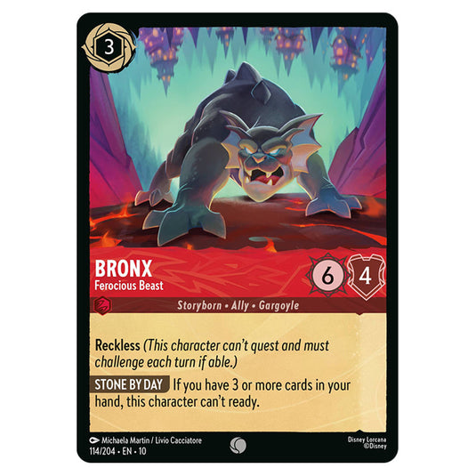 Bronx - Ferocious Beast 114/204 card from the Lorcana set Whispers in the Well