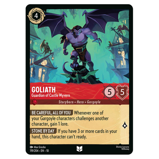 Goliath - Guardian of Castle Wyvern 119/204 card from the Lorcana set Whispers in the Well