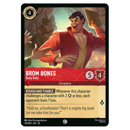 Brom Bones - Burly Bully 127/204 card from the Lorcana set Whispers in the Well